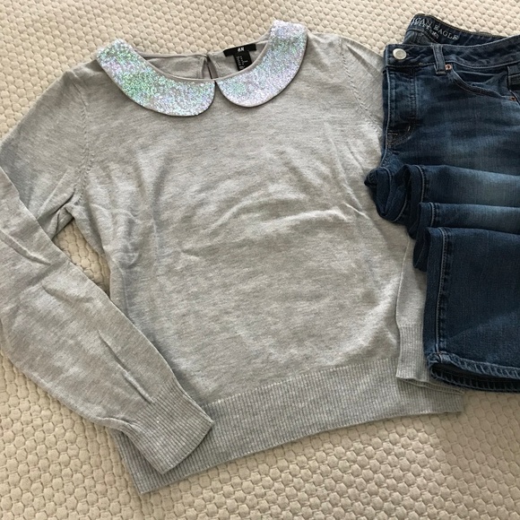 H&M Sweaters - H&M Sequins Collar Sweater